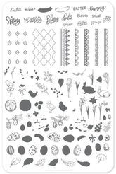 Bunny Kisses (CjSH-29)  - Clear Jelly Stamping Plate